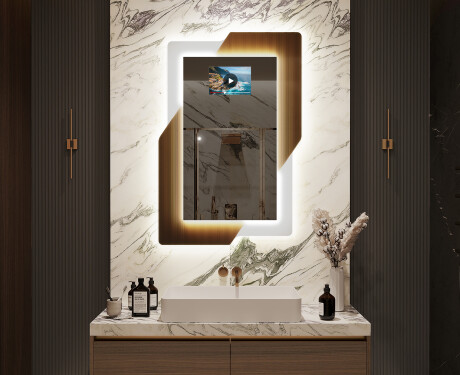 Vertikalno oblikovalsko ogledalo z osvetlitvijo LED - Retro