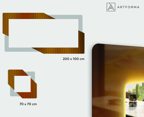 Vertikalno oblikovalsko ogledalo z osvetlitvijo LED - Retro #3