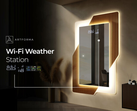 Vertikalno oblikovalsko ogledalo z osvetlitvijo LED - Retro #5