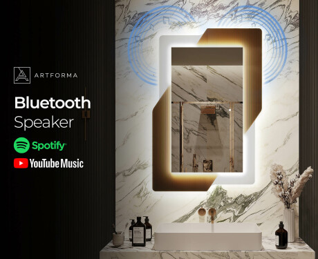 Vertikalno oblikovalsko ogledalo z osvetlitvijo LED - Retro #7