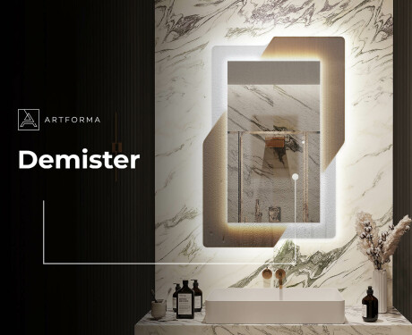 Vertikalno oblikovalsko ogledalo z osvetlitvijo LED - Retro #8