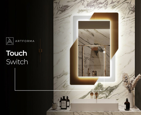 Vertikalno oblikovalsko ogledalo z osvetlitvijo LED - Retro #9