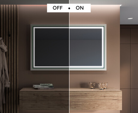 Pravokotno kopalniško ogledalo s svetlobo LED FrameLine L49 #5