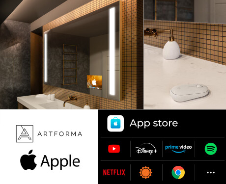 LED osvetljeno ogledalo z zaslonom SMART Apple L02 #2