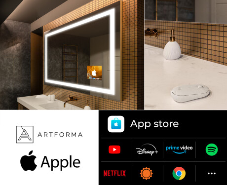 LED osvetljeno ogledalo z zaslonom SMART Apple L15 #2