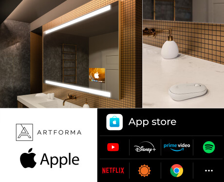 LED osvetljeno ogledalo z zaslonom SMART Apple L47 #2