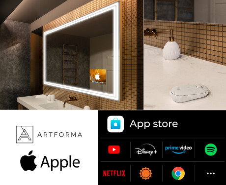 LED osvetljeno ogledalo z zaslonom SMART Apple L57 #2