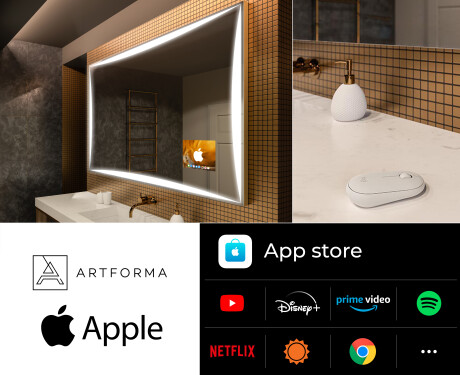 Kopalnica LED osvetljeno ogledalo SMART L77 Apple #2