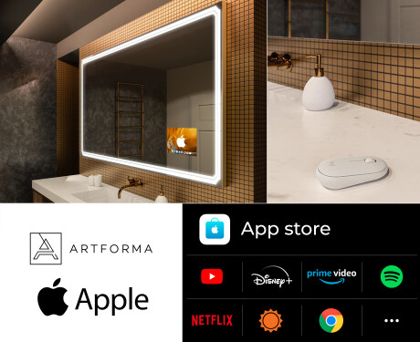 LED osvetljeno ogledalo z zaslonom SMART Apple L136 #2