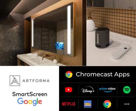 Pametno kopalniško ogledalo z lučmi LED L02 Google Series #4