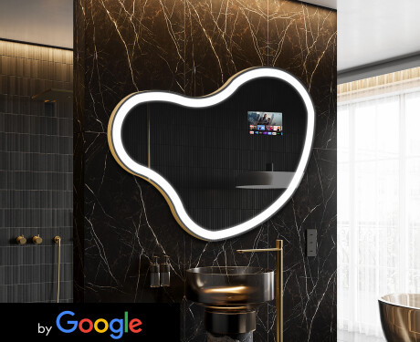 SMART nepravilno kopalniško ogledalo LED N222 Google