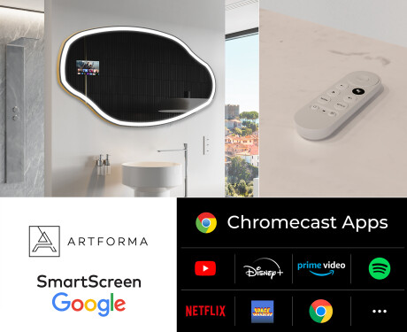 Nepravilno čarobno ogledalo LED osvetljeno O222 Google #2