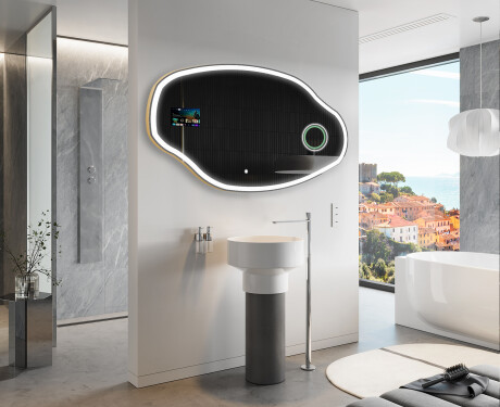 Nepravilno čarobno ogledalo LED osvetljeno O222 Google #10