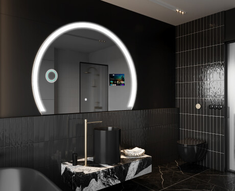 SMART polkrožno kopalniško ogledalo LED W222 Google #8