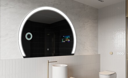 SMART polkrožno kopalniško ogledalo LED W222 Google