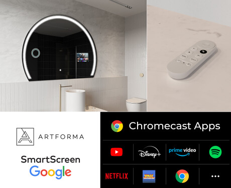 Polkrožno čarobno ogledalo z LED osvetlitvijo W223 Google #2
