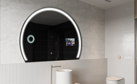 Polkrožno čarobno ogledalo z LED osvetlitvijo W223 Google