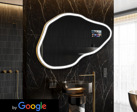 SMART nepravilno kopalniško ogledalo LED P222 Google