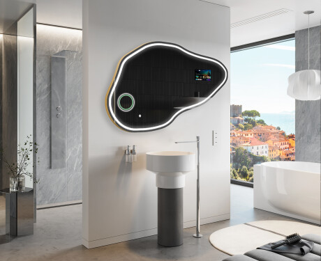 SMART nepravilno kopalniško ogledalo LED P223 Google #10