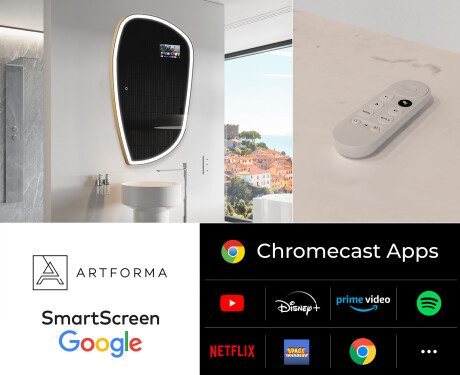 LED osvetljeno nepravilno ogledalo SMART I222 Google #2