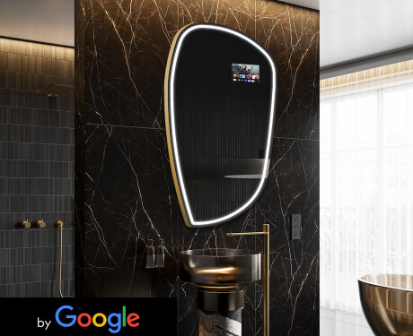 SMART nepravilno kopalniško ogledalo LED I223 Google