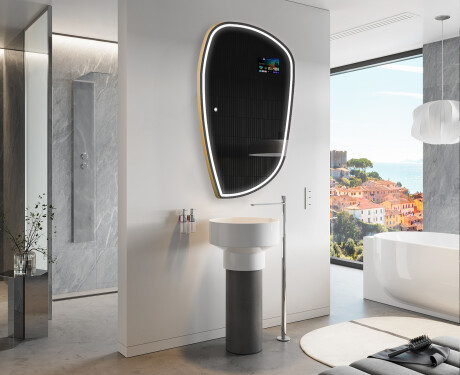 SMART nepravilno kopalniško ogledalo LED I223 Google #9