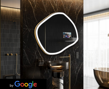 LED osvetljeno nepravilno ogledalo SMART R222 Google