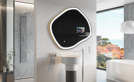 LED osvetljeno nepravilno ogledalo SMART R222 Google
