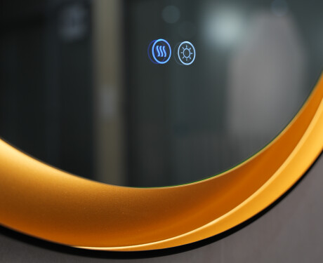 Okroglo ogledalo v kovinskem okviru z LED osvetlitvijo #5