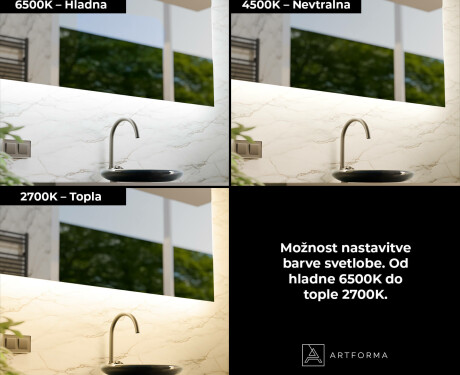 Pametno Zaobljeno LED Kopalniško Ogledalo SmartScreen 21,5” #4