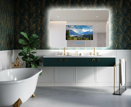 Pametno Zaobljeno LED Kopalniško Ogledalo SmartScreen 21,5” #5