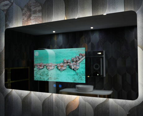 Pametno Zaobljeno LED Kopalniško Ogledalo SmartScreen 21,5” #6