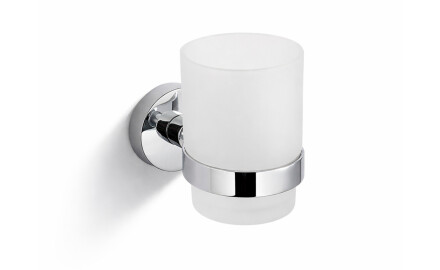 CLASSIC – Nosilec s skodelico / krom, matirano steklo