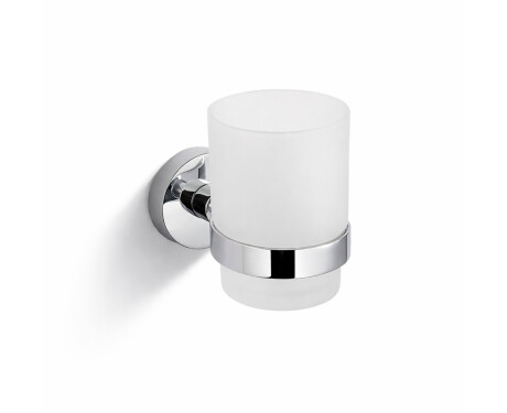 CLASSIC – Nosilec s skodelico / krom, matirano steklo