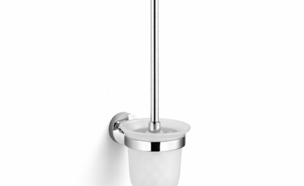 CLASSIC – viseča WC-krtača / matirano steklo / krom