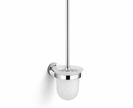 CLASSIC – viseča WC-krtača / matirano steklo / krom