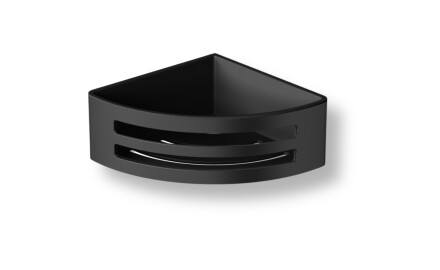 Kotni koš 16x16x6 / mat črn / črna plastična vložka