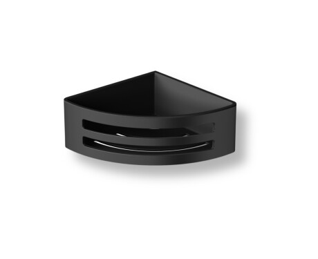 Kotni koš 16x16x6 / mat črn / črna plastična vložka