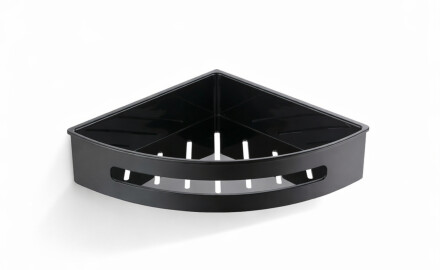 Kotni koš 20,5 x 20,5 x 5,5 / mat črn / črna plastična vložka
