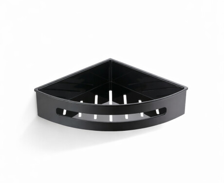 Kotni koš 20,5 x 20,5 x 5,5 / mat črn / črna plastična vložka