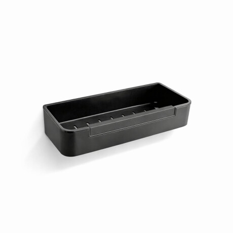 Košara 29x12x5,5 z elastičnim trakom / mat črna / črna plastična vložka #1