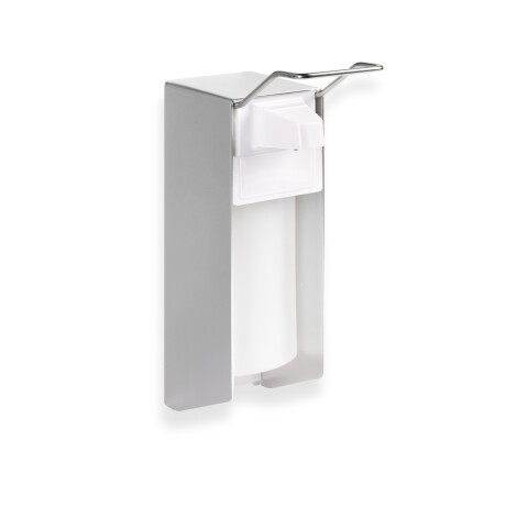 Dozirnik za razkuževalno tekočino 0,5 l z gumbom za upravljanje z komolcem / mat aluminij #1