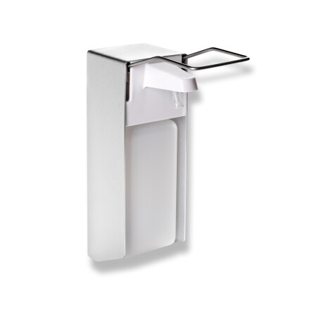Dozirnik za razkuževalno tekočino 1,0 l z gumbom za upravljanje z komolcem / mat aluminij #1