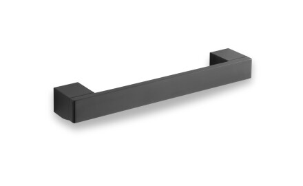 Pravokotni kopalniški nosilec, 28 cm / mat črn