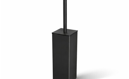 Stoječa WC-krtača / kvadratna / mat črna