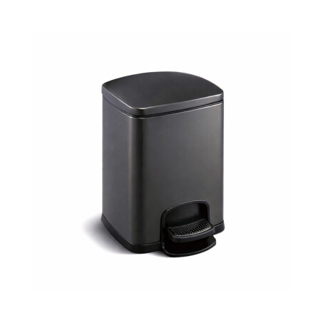 PREMIUM pravokotna košara s pedalom, 5 L, mehko zapiranje / mat črna #1