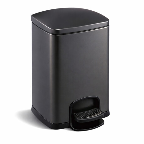 PREMIUM pravokotna košara s pedalom, 20 L, mehko zapiranje / mat črna #1