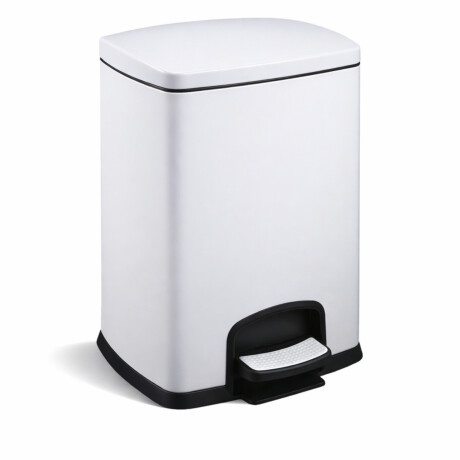 PREMIUM pravokotni koš s pedalom, 20 L, mehko zapiranje / bel #1