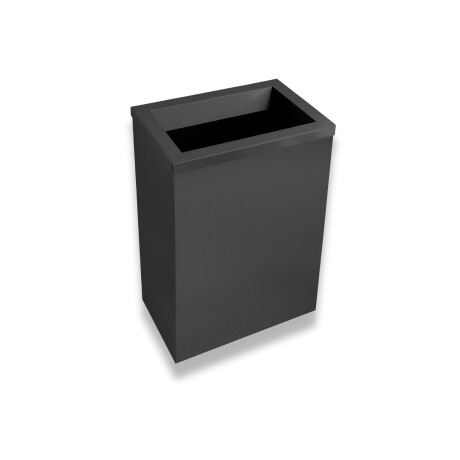 Koš za smeti 50 l, pokrov z odprtino za odlaganje odpadkov / nerjaveče jeklo, mat črna barva #1