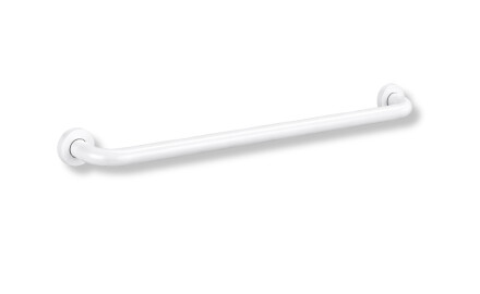 Opora za osebe s posebnimi potrebami, Ø32, ravna, STANDARD – 80 cm / nerjaveče jeklo, mat belo